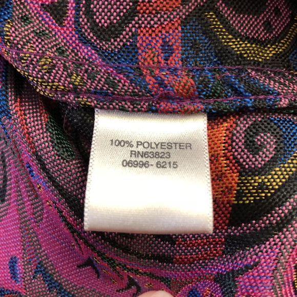 Christopher & Banks Jacket  Purple Paisley Size M - Picture 7 of 8